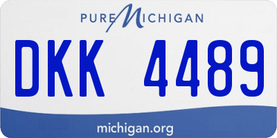 MI license plate DKK4489