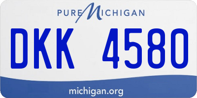 MI license plate DKK4580