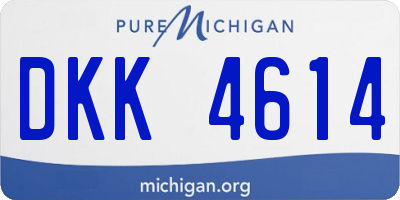 MI license plate DKK4614