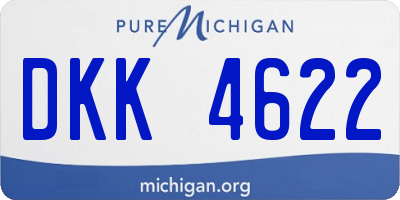 MI license plate DKK4622