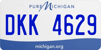 MI license plate DKK4629