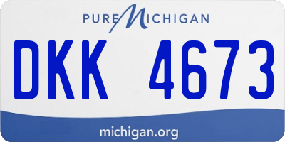 MI license plate DKK4673