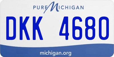 MI license plate DKK4680
