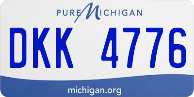 MI license plate DKK4776