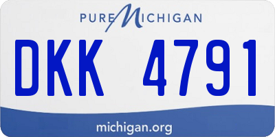 MI license plate DKK4791