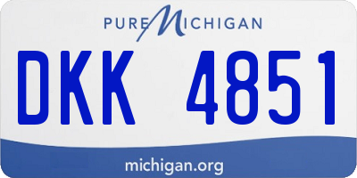 MI license plate DKK4851