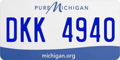 MI license plate DKK4940