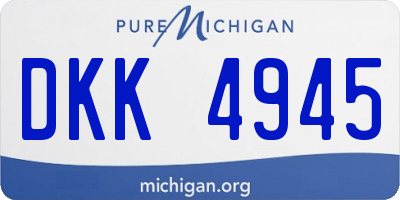 MI license plate DKK4945