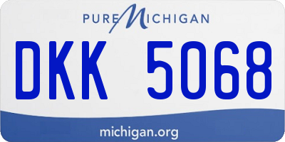 MI license plate DKK5068