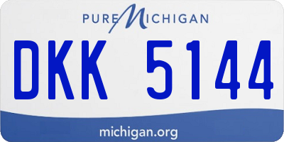 MI license plate DKK5144