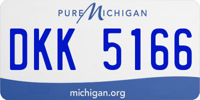 MI license plate DKK5166