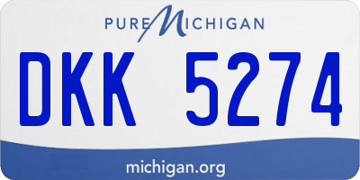 MI license plate DKK5274