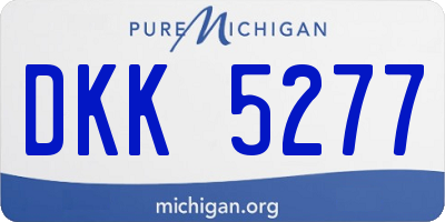MI license plate DKK5277