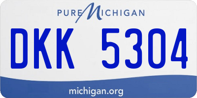 MI license plate DKK5304