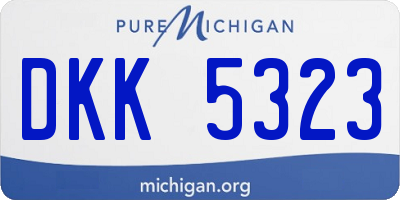 MI license plate DKK5323