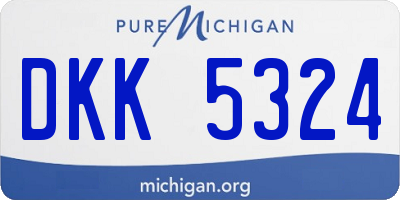 MI license plate DKK5324