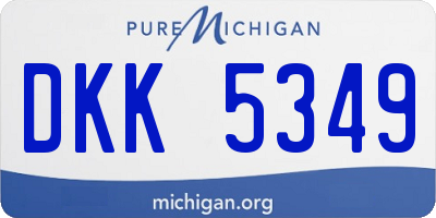 MI license plate DKK5349