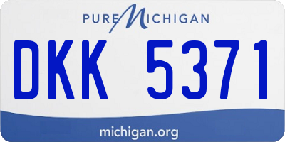 MI license plate DKK5371