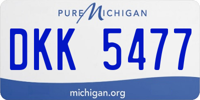 MI license plate DKK5477