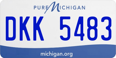MI license plate DKK5483