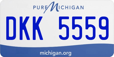 MI license plate DKK5559