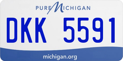 MI license plate DKK5591