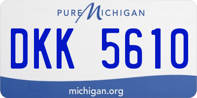 MI license plate DKK5610