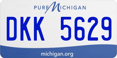 MI license plate DKK5629