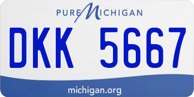 MI license plate DKK5667
