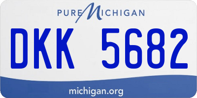 MI license plate DKK5682