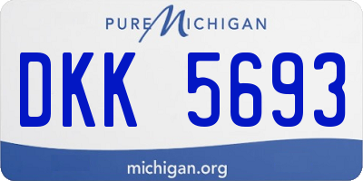 MI license plate DKK5693