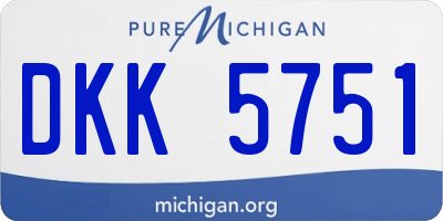 MI license plate DKK5751