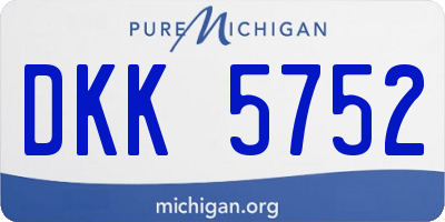 MI license plate DKK5752