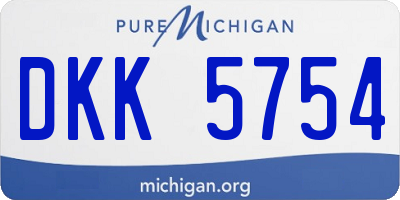 MI license plate DKK5754