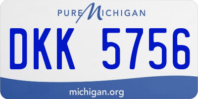MI license plate DKK5756