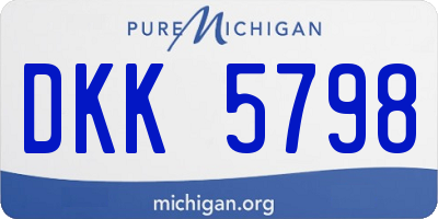 MI license plate DKK5798