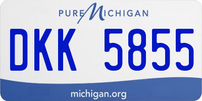 MI license plate DKK5855
