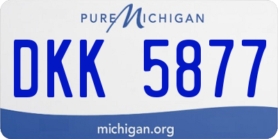 MI license plate DKK5877