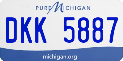 MI license plate DKK5887