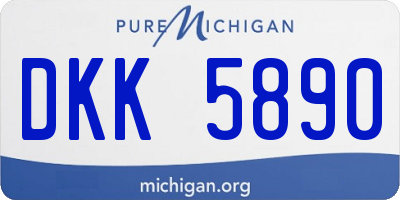 MI license plate DKK5890