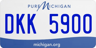 MI license plate DKK5900