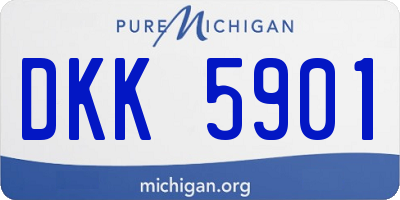 MI license plate DKK5901