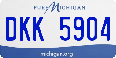 MI license plate DKK5904