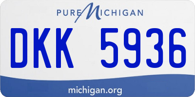 MI license plate DKK5936
