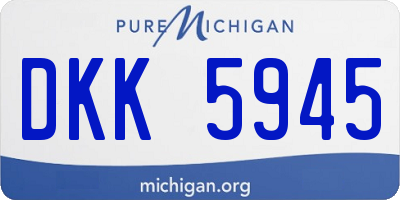 MI license plate DKK5945
