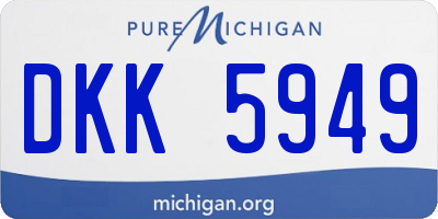 MI license plate DKK5949