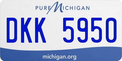 MI license plate DKK5950