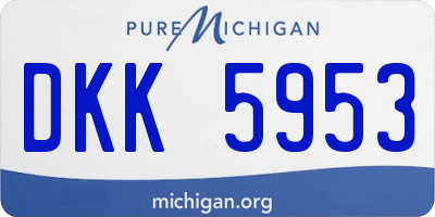 MI license plate DKK5953