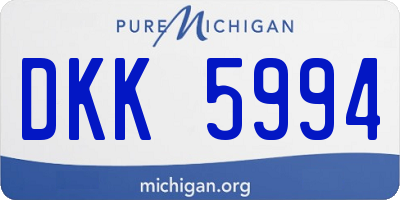 MI license plate DKK5994