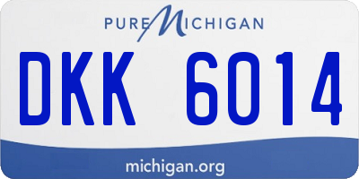 MI license plate DKK6014